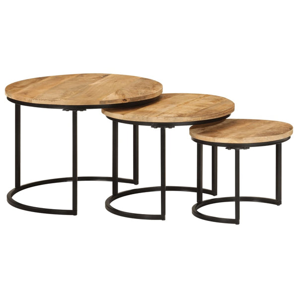 Satztische 3er Set Mango Massivholz