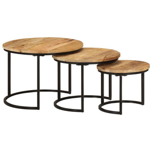 Satztische 3er Set Mango Massivholz