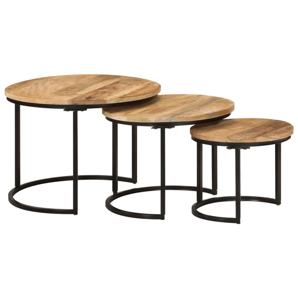 Satztische 3er Set Mango Massivholz