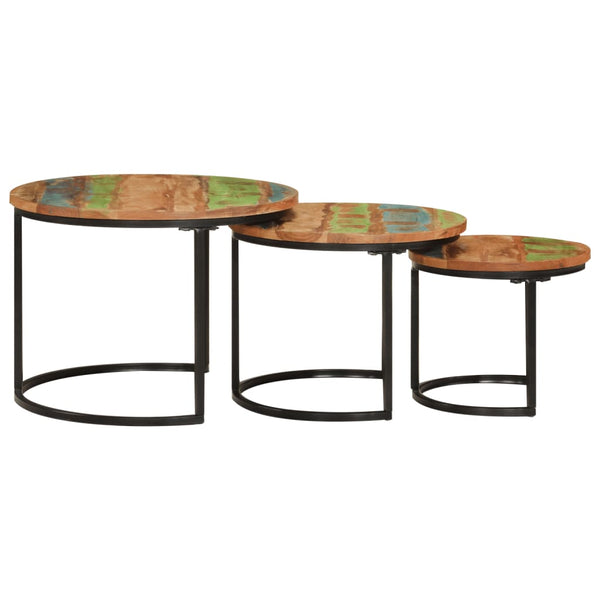 Satztische 3er Set Altholz