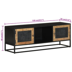 TV-Schrank Mango Massivholz & Eisen 110 cm