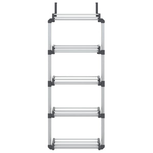 Tür-Organizer mit 5 Ablagen 52x20x135 cm Aluminium