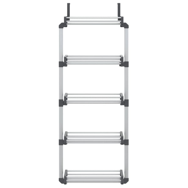 Tür-Organizer mit 5 Ablagen 52x20x135 cm Aluminium