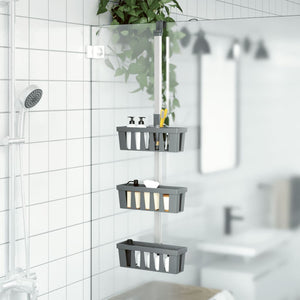 Duschregal zum Hängen 30x15x(67-105) cm Aluminium