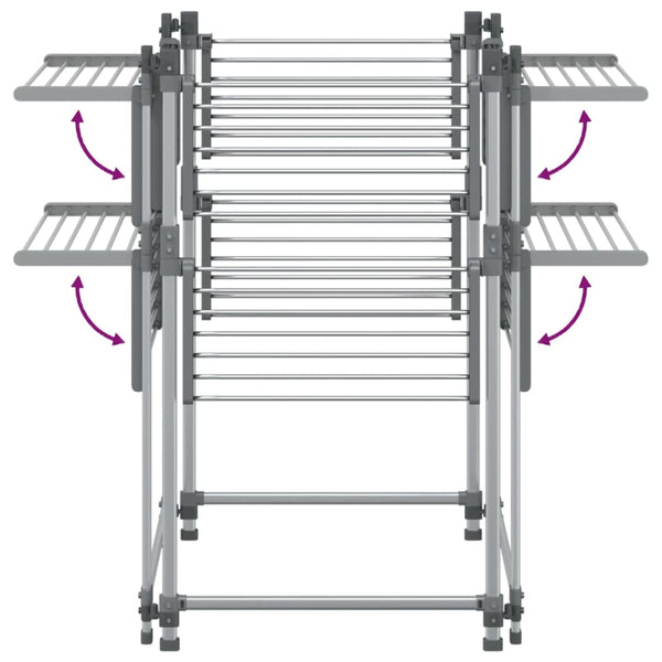 Wäschetrockner 107x107x120 cm Aluminium