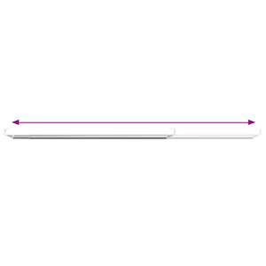 Gardinenstangen 2 Stk. Weiß und Silbern 60-105 cm Aluminium