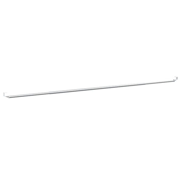 Gardinenstangen 2 Stk. Weiß und Silbern 90-130 cm Aluminium
