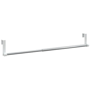 Gardinenstangen 2 Stk. Weiß und Silbern 40-60 cm Aluminium