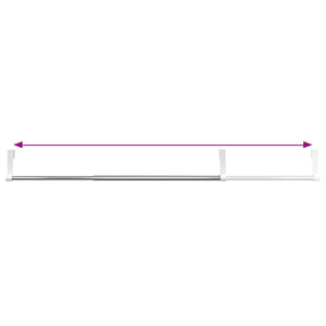 Gardinenstangen 2 Stk. Weiß und Silbern 40-60 cm Aluminium