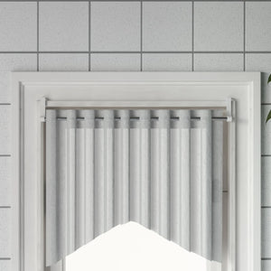 Gardinenstangen 2 Stk. Weiß und Silbern 40-60 cm Aluminium