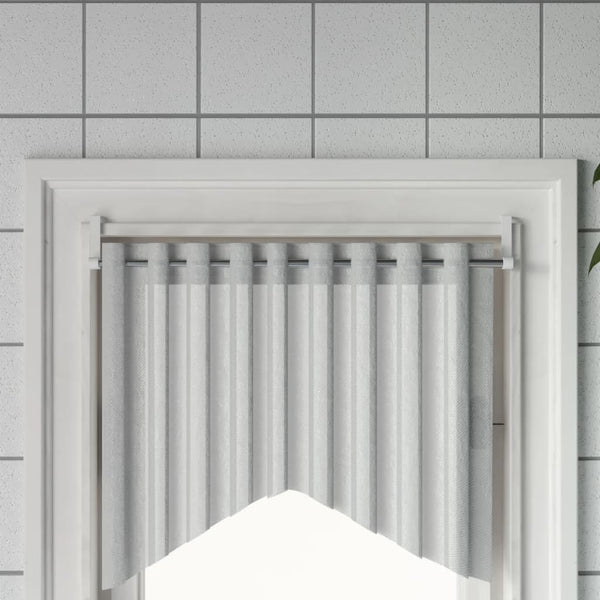 Gardinenstangen 2 Stk. Weiß und Silbern 40-60 cm Aluminium