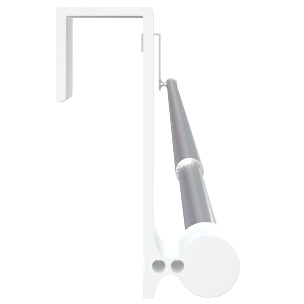 Gardinenstangen 2 Stk. Weiß und Silbern 60-105 cm Aluminium