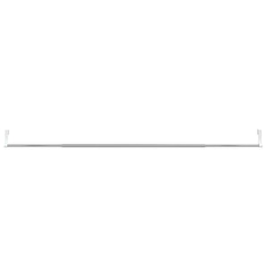 Gardinenstangen 2 Stk. Weiß und Silbern 90-135 cm Aluminium