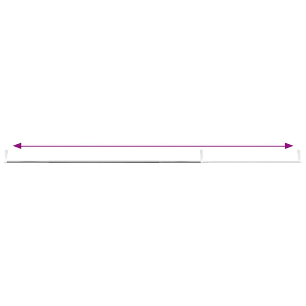 Gardinenstangen 2 Stk. Weiß und Silbern 90-135 cm Aluminium
