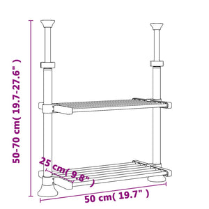 Küchenregal 50x25x(50-70) cm Aluminium