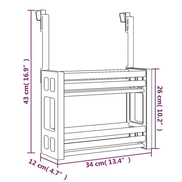 Unterschrank-Organizer 34x12x26 cm Aluminium