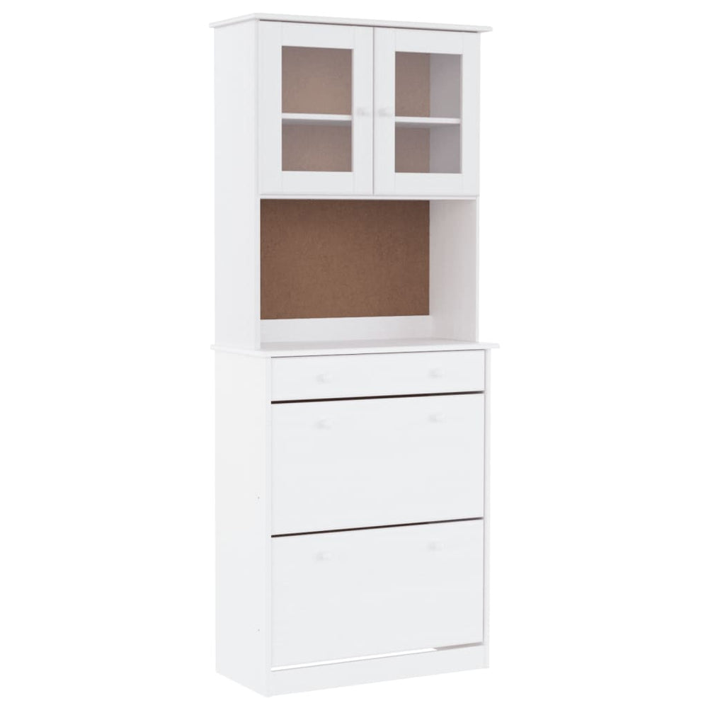 Highboard ALTA Weiß Kiefer Massivholz 77x188cm