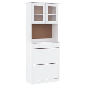 Highboard ALTA Weiß Kiefer Massivholz 77x188cm