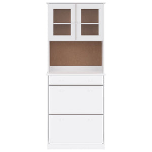 Highboard ALTA Weiß Kiefer Massivholz 77x188cm