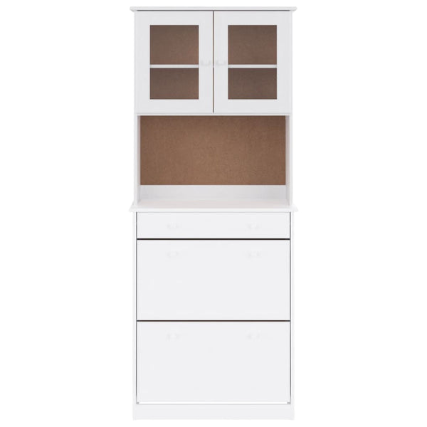 Highboard ALTA Weiß Kiefer Massivholz 77x188cm