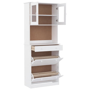 Highboard ALTA Weiß Kiefer Massivholz 77x188cm