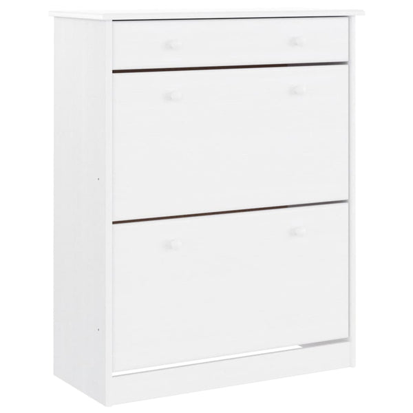 Highboard ALTA Weiß Kiefer Massivholz 77x188cm
