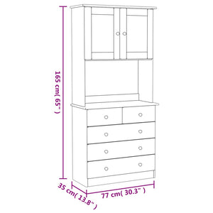 Highboard Kiefer Massivholz 77x165 cm