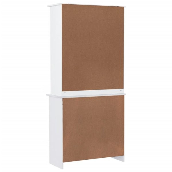 Highboard ALTA Weiß 77x35x165cm Kiefer Massivholz