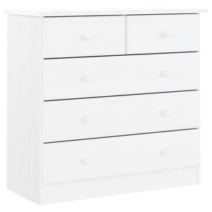 Highboard ALTA Weiß 77x35x165cm Kiefer Massivholz