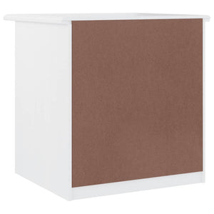 Nachttisch Weiß Kiefer Massivholz 41x35x41 cm