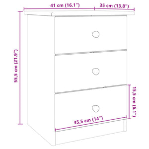 Nachttisch Kiefer Massivholz 41x35x55,5 cm