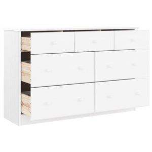 Weiße Kiefer Massivholz Kommode 112 cm