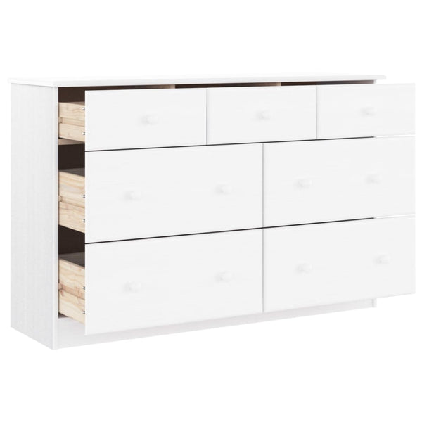 Weiße Kiefer Massivholz Kommode 112 cm