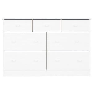 Weiße Kiefer Massivholz Kommode 112 cm