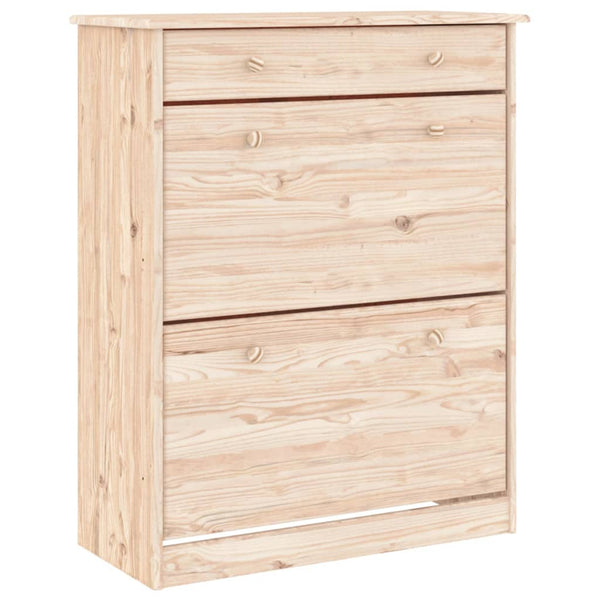 Massivholz Schuhschrank Kiefer 77x96cm