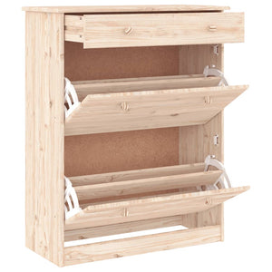 Massivholz Schuhschrank Kiefer 77x96cm