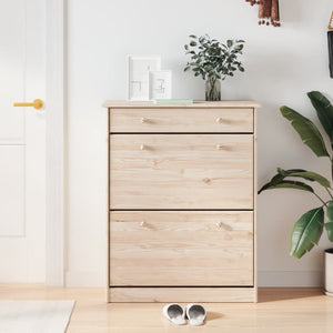 Massivholz Schuhschrank Kiefer 77x96cm