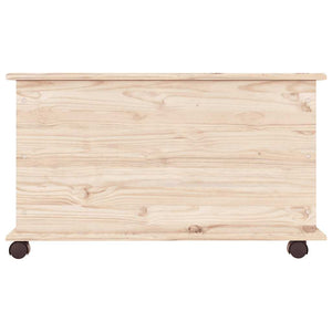 Kiefernholz Truhe mit Rollen 73x40cm