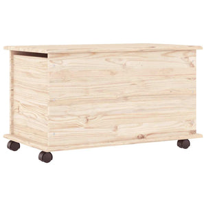 Kiefernholz Truhe mit Rollen 73x40cm