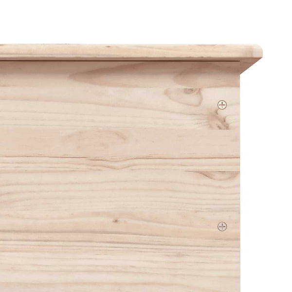 Kiefernholz Truhe mit Rollen 73x40cm