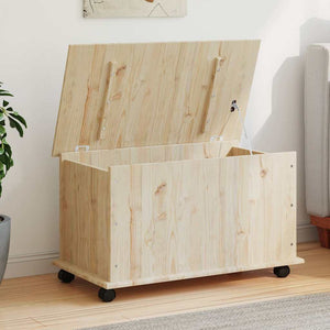 Kiefernholz Truhe mit Rollen 73x40cm