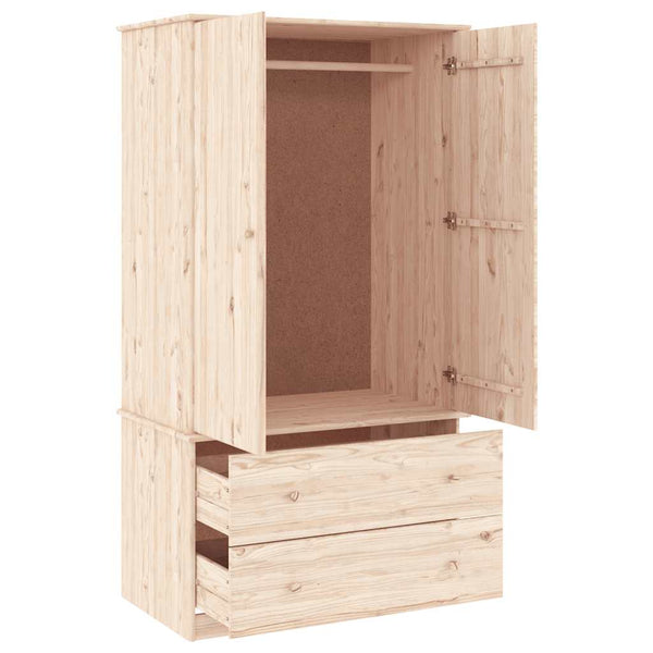 Massivholz Kleiderschrank Kiefer 90x170cm