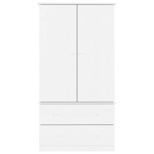 Weißer Kleiderschrank ALTA Kiefer Massivholz 90x55x170 cm