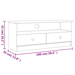 TV-Schrank Kiefer Massivholz 100 cm