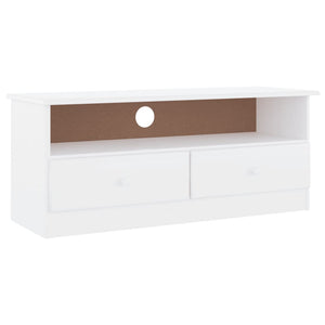 vidaXL Meuble TV avec tiroirs ALTA Blanc 100x35x41 cm Bois de pin