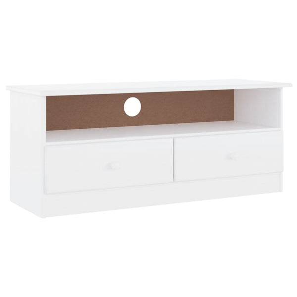 vidaXL Meuble TV avec tiroirs ALTA Blanc 100x35x41 cm Bois de pin