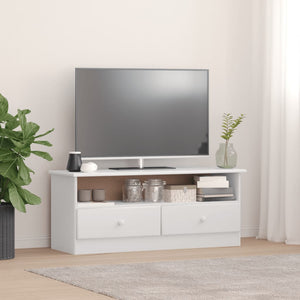 vidaXL Meuble TV avec tiroirs ALTA Blanc 100x35x41 cm Bois de pin