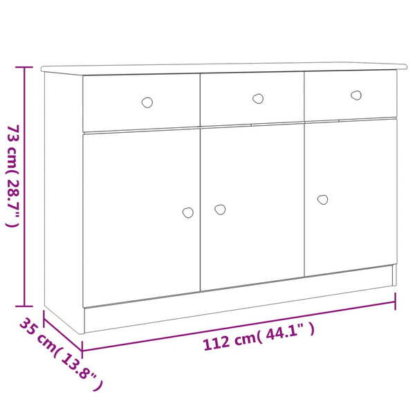 Sideboard ALTA Kiefer Massivholz 112 cm