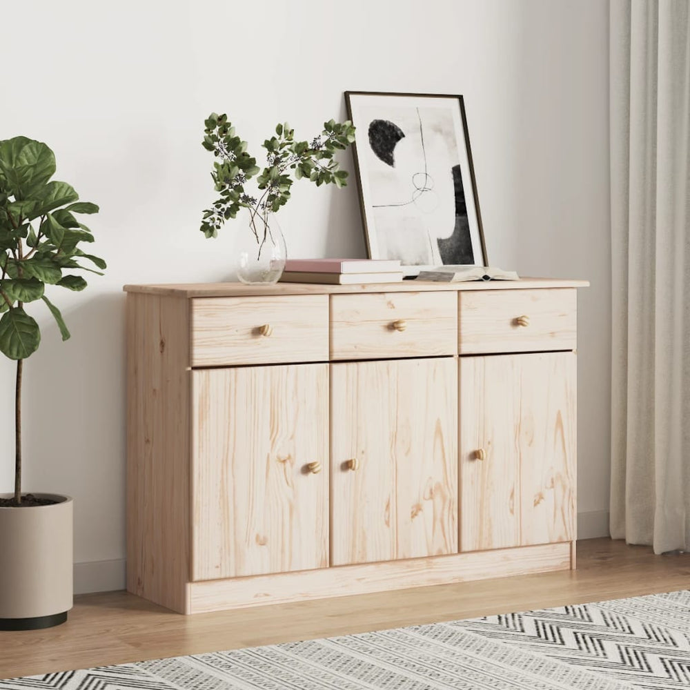 vidaXL Sideboard ALTA 112x35x73 cm Solid Pine Wood