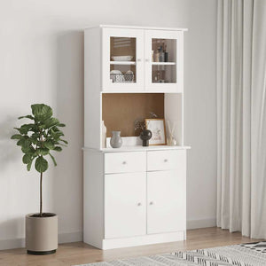 Weißer Sideboard-Aufsatz ALTA Kiefer Massivholz